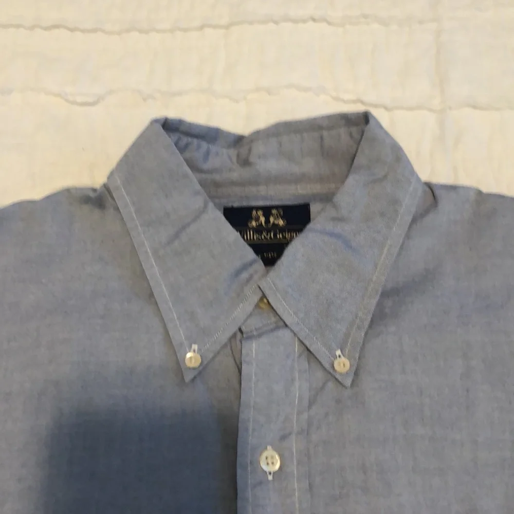 Willis & Geiger Outfitters Blue ButtonSown Mens Size 17.5”, 35 - Picture 5 of 15